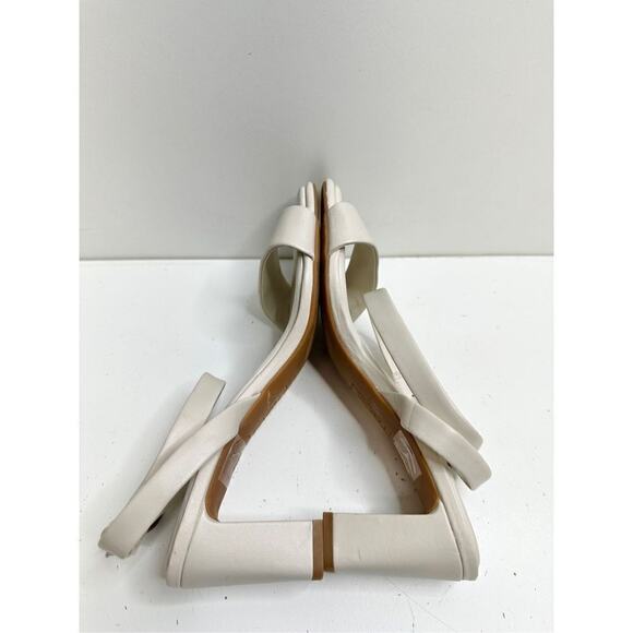 Nordstrom Rack Sandals Womens Size 9 Bone Strappy Faux Leather Open Toe - Picture 4 of 10